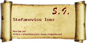 Stefanovics Inez névjegykártya